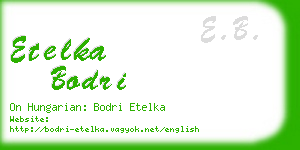 etelka bodri business card